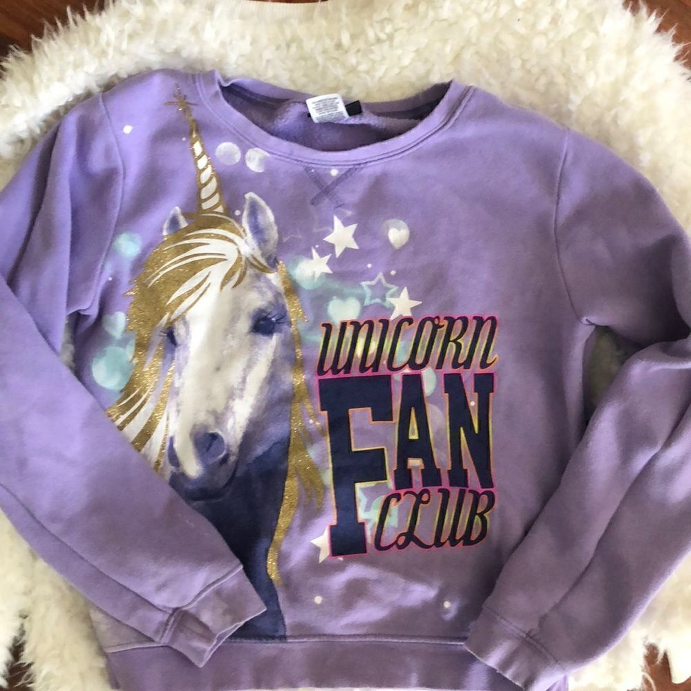 Joe Boxer Purple unicorn girls sweatshirt 10/12